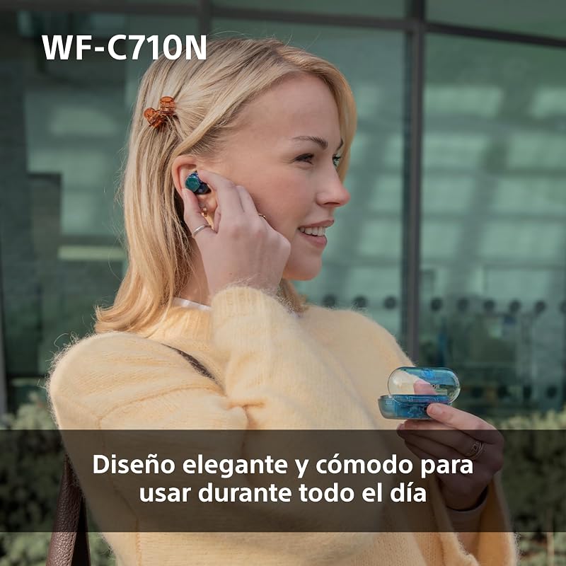 WF-C710N Auriculares Inalámbricos con Cancelación de Ruido, Blanco