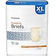 McKesson Classic Briefs, Incontinence, Light Absorbency, XL, 15 Count, 4 Packs, 60 Total