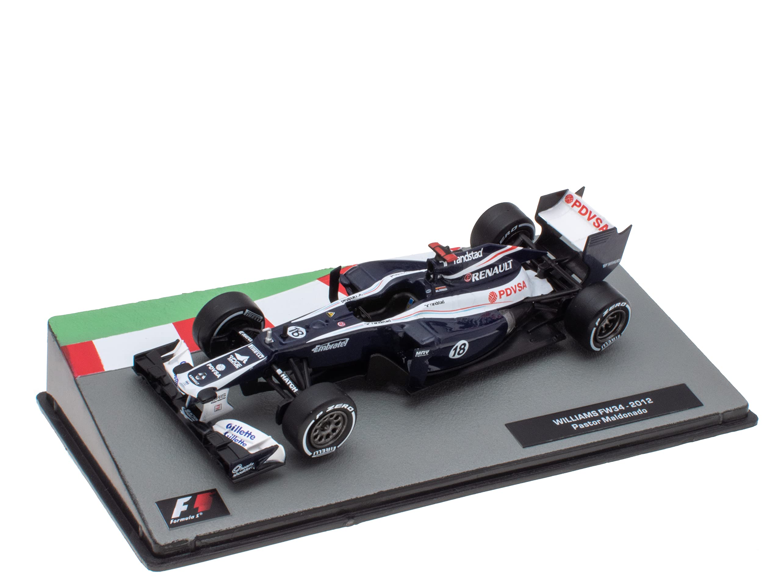 OPO 10 - Miniature car Formula 1 1/43 compatible with WILLIAMS FW34 - Pastor Maldonado - 2012 - F1 FD090