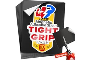 Strong Self-Stick Adhesive Magnetic Sheets 10 Pcs (8.5"x11"/22x28cm) – Customizable Magnetic Paper for Photo, Magnet Stickers