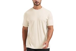 netdraw Men's Ultra Soft Bamboo Pocket T-Shirt Classic Fit Lightweight Cooling Short Sleeve Casual Basic Cotton Shirt