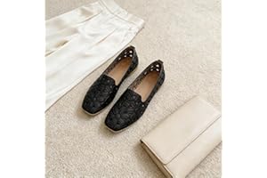 Shoes, Square Toe Hollow Out Flat Shoes Suitable for Outdoor Wear