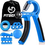 FitBeast Grip Strengthener 5 Pack Adjustable Resistance Forearm Hand Grips