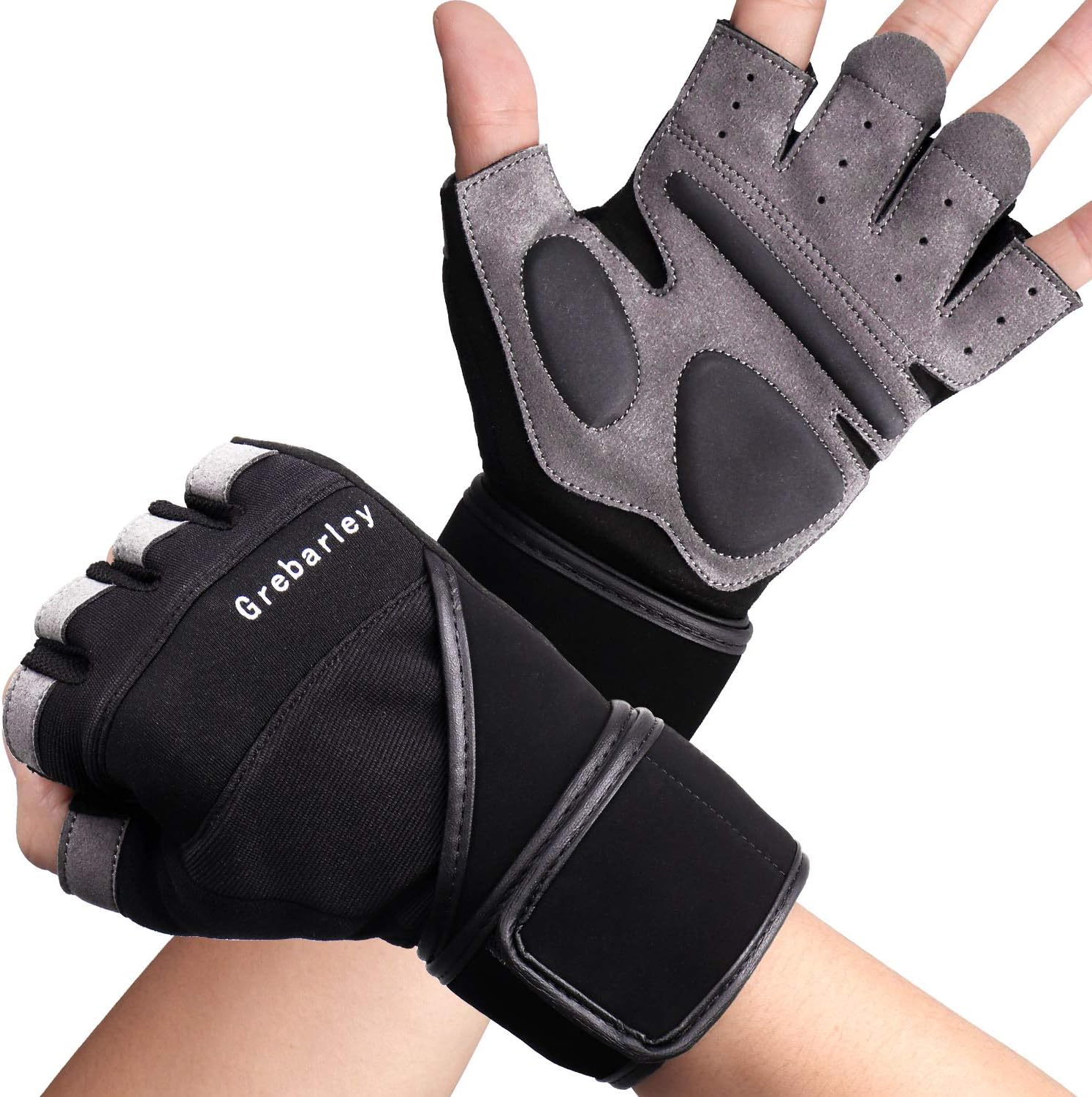 Grebarley Workout Glovesgym Glovestraining Gloves With Wrist Support For Fitness Exercise Weight Lifting Gym Crossfitfull Palm Protection Extra
