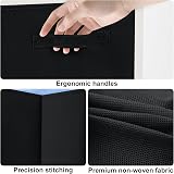 Amazing Tour 4 PCS Cube Storage Boxes 33x38x33 Foldable with Handles Black view 5