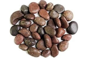 HappyFiller Natural Decorative Red Pebbles Polished Gravel Rocks Stones for Aquarium,Fish Turtle Tank,Outdoor Indoor Plants Top Dressing,Succulents Soil Cover,Garden Landscaping,10 LB