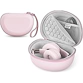 Hard Case for Beats Solo 4/Solo 3/Studio Pro/Studio3 On-Ear Headphones, Universal Portable Travel Organizer Bag with Honeycomb Lid Protection (Pink)