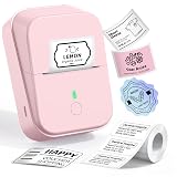 ETIKEZ PM260 Label Maker Machine, 2 Inch Label Maker Bluetooth Label Printer, Inkless Portable Labeler with Smart AI APP for Home, Kitchen, School, Office Organization, Pink