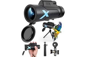 BSZYKZDXI 12x50 High-Power Monocular Telescope with Smartphone Tripod, Portable Bag - Ideal for Bird Watching, Hunting, Hiking, Camping - Large Vision with BAK4 Prism and FMC Lens Technology