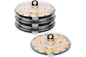 HANSGO Deviled Egg Containers with Lid, 3PCS Deviled Egg Platter Carrier Holder Trays with 66 Slots for Party and Home Kitche