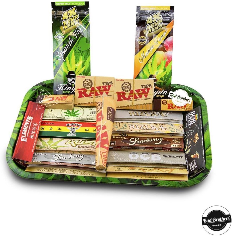 Roll That Raw Tray Set Smoking Gift Set Papers Rolls Cones budbrothers1990
