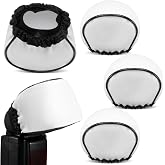 Colingmill 4 Pcs Universal Soft Mini Flash Bounce Diffuser Cap for Flashgun Speed Light Elastic Camera Flash Bounce Diffuser Cover for Flashlight Photography Camera Speed Light
