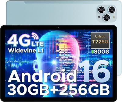 Tablet Tab G6 Android 16 de 11 polegadas, 30GB+256GB/2TB, 4G LTE Dual, Tablet Android Octa-Core de 8000mAh, Tablet com ecrã HD+ 90Hz e SIM, câmara de 13MP, Gemini AI/Face ID/WiFi/GPS/áudio 3,5mm