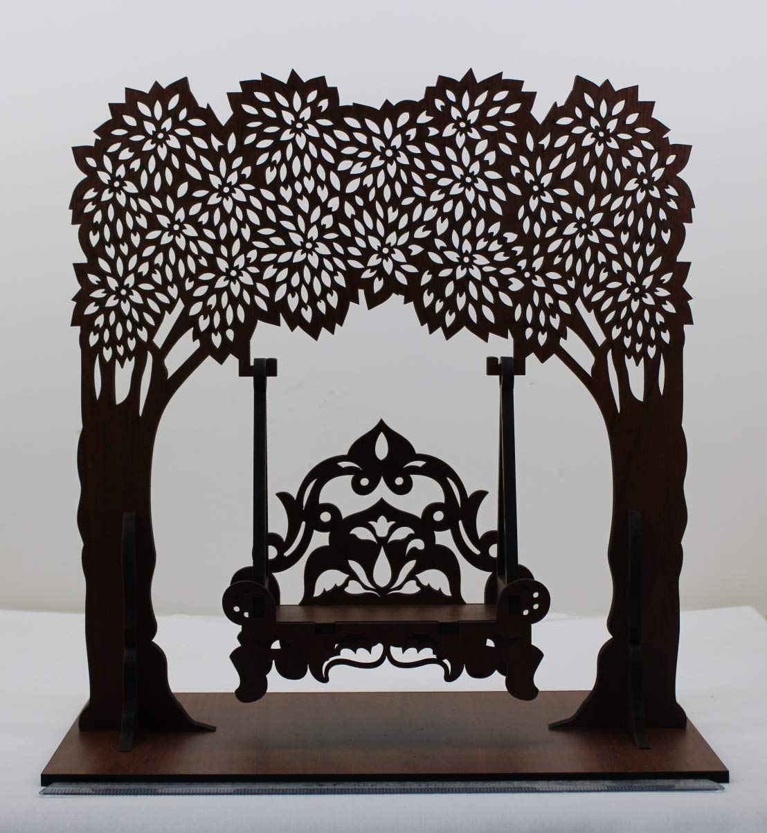 Buy Tirupati Graphics Laser Cut Brown Wooden Swing for Laddu Gopal