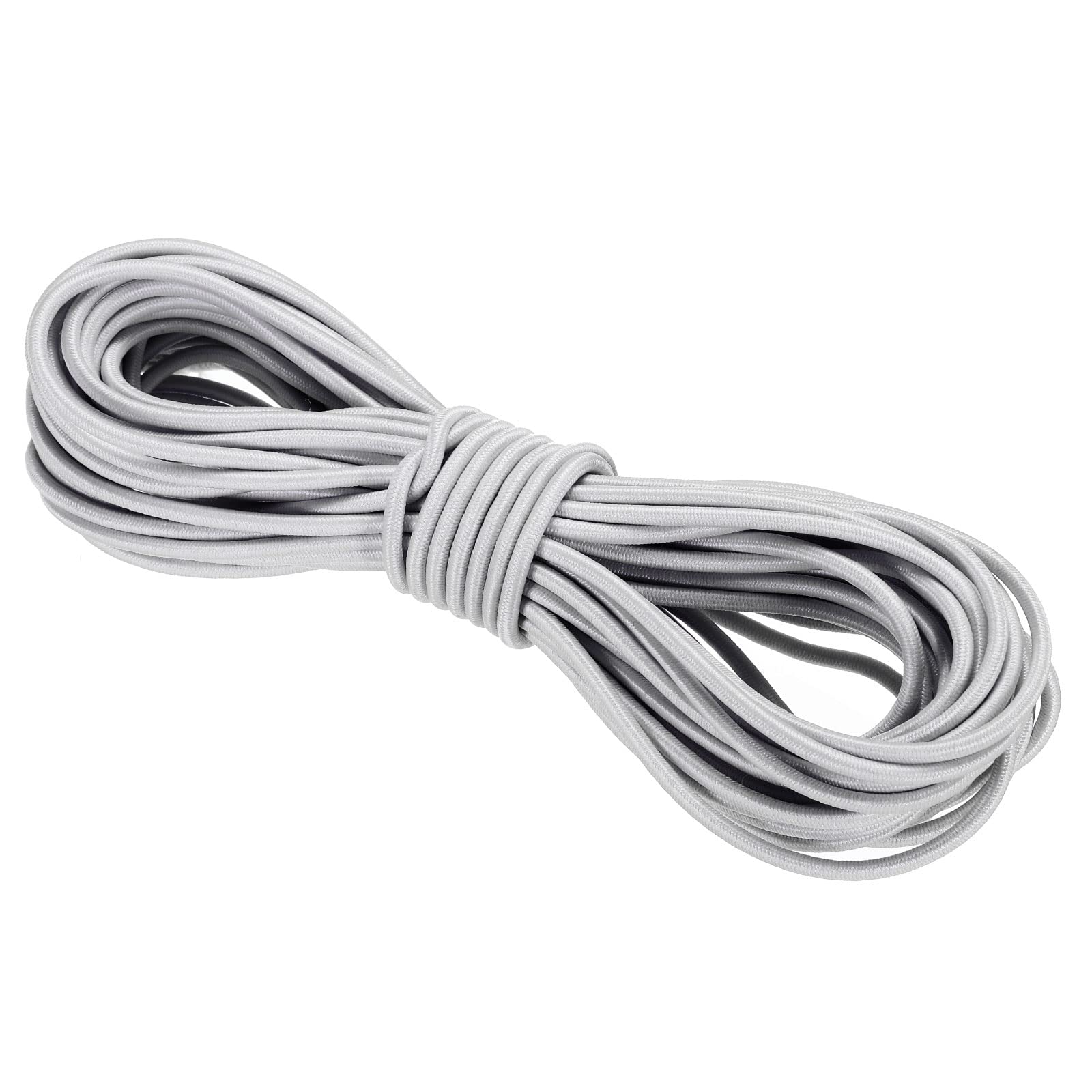PATIKIL Bungee Cord Elastic Cord Heavy Stretch String Rope 3mm 11 Yards(10m) White for Crafting DIY Sewing Hook Straps Camping Tie Down Strap