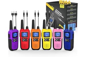 Topsung Walkie Talkies Rechargeable for Adults Long Range with NOAA Weather Alert, Multi-Purpose 2 Way Radios 6 Pack for Team Work Seniors Care Kids Adventure Family Camping Hiking Skiing Cruise