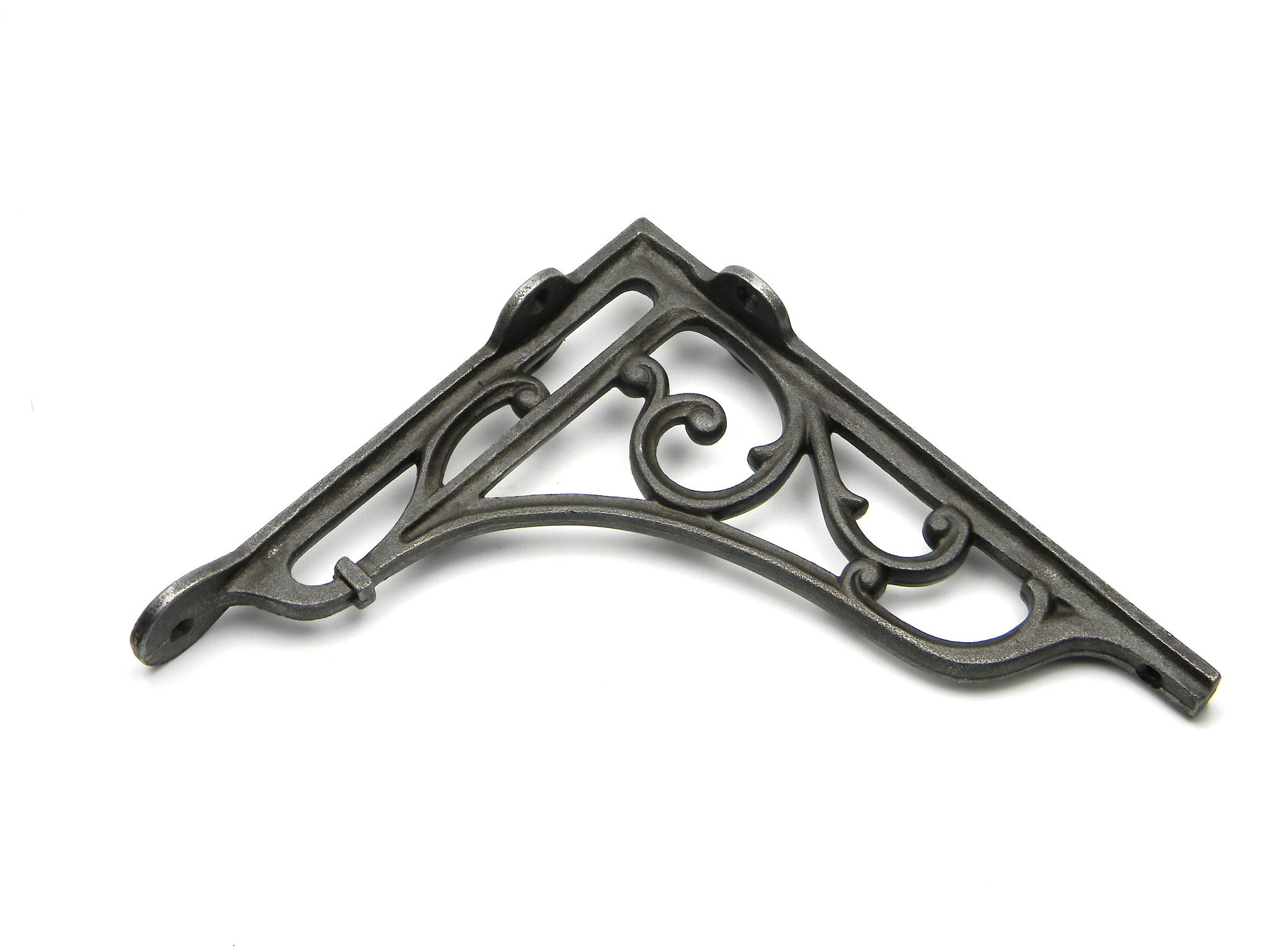 Oakcrafts - Pair of Shelf Brackets Antique Cast Iron - 180mm x 200mm / 7.0" x 7.75"