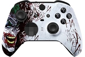 eXtremeRate Clown HAHAHA Replacement Faceplate Cover for Xbox One Elite Controller Series 2 (Model 1797), Soft Touch Front Housing Shell Case & Accent Rings for Xbox Elite Series 2 Core Controller