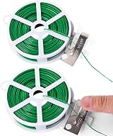 KINGLAKE 2x50m Garden Wire Ties Green Plant Ties with Cutter
