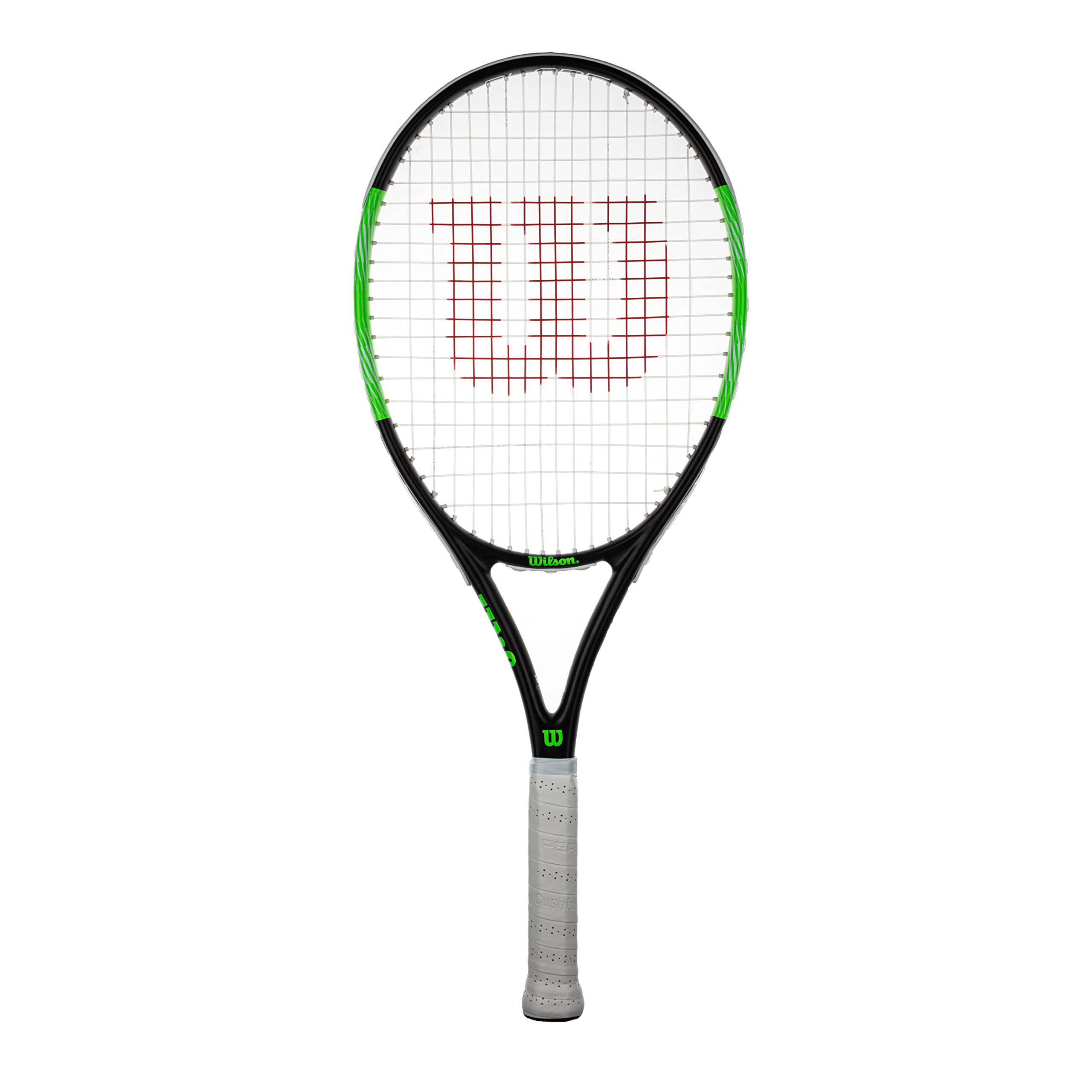 wilson Blade Elite 105 Adults Tennis Racket (Available in Grip Sizes 1 to 4) (Grip 4 (4 1/2'')), Black, Green, White