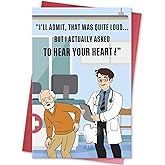 hvdler Funny Birthday Card for Him, Old Age Birthday Gift for Dad Husband Grandfather, Fathers Day Card for Man, Birthday Gift Idea for 50th, 60th, 70th, Hear Your Fart