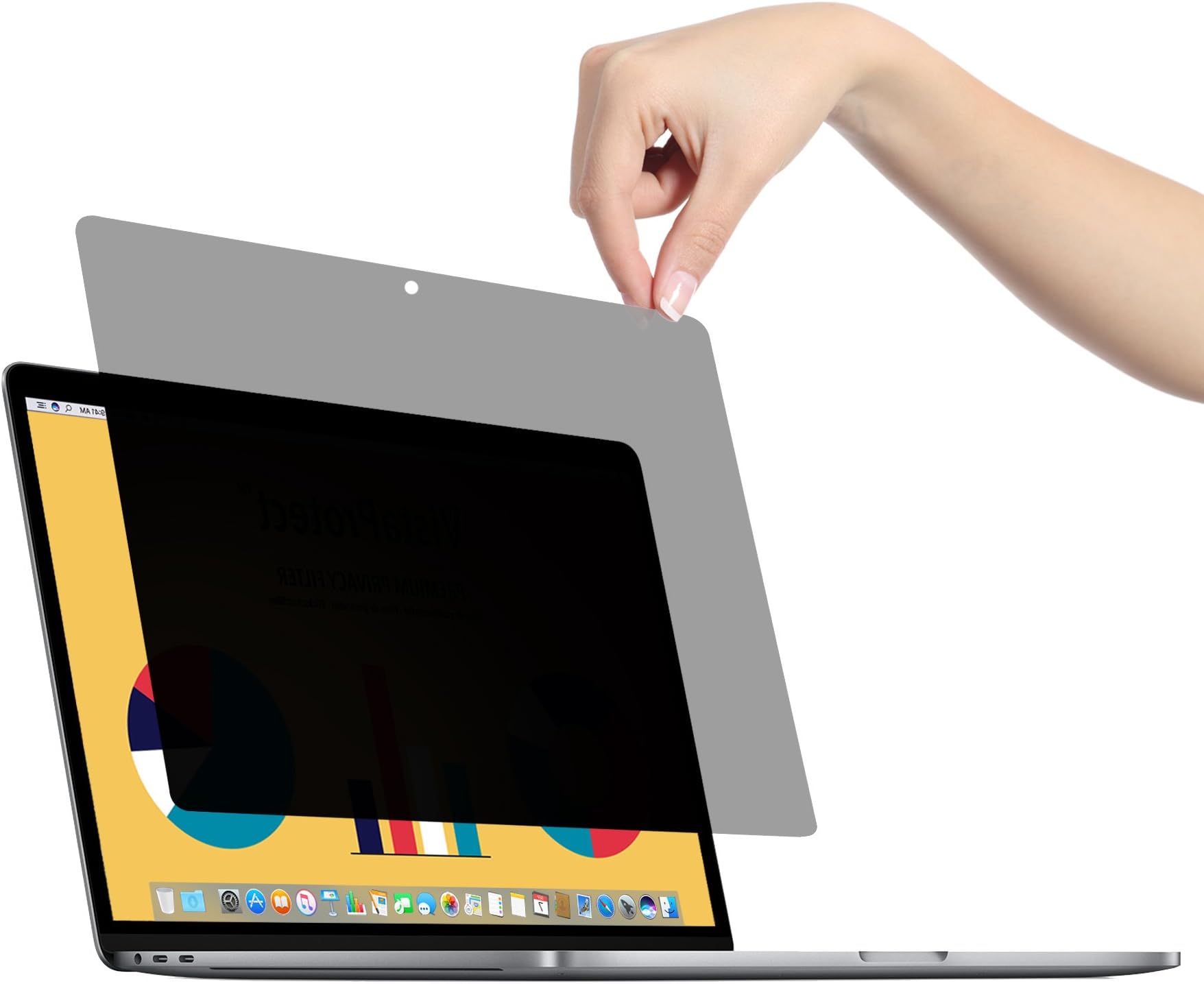 VistaProtect - Premium Privacy Filter & Anti blue Light Filter for Apple MacBook, Easy On/Off with Nano Technology (MacBook Pro 13" 2016+ & MacBook Air 2019+)