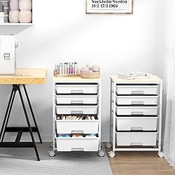 SYKIARIOL Utility Cart with 5 Drawers,Storage