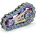 Cool Sprockets Hand Roller Fidget Chain Toys, Metal Fidget Spinner, Sensory Bike Chain Gears, EDC Novelty Anti Anxiety Hand Finger Spinner Kinetic Desk Office Birthday Gift for Boys Men Boyfriend