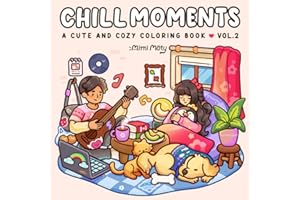 Chill Moments: Vol.2 Coloring Book for Adults and Teens Featuring Girls and Boys in Cozy Moments and Comfy Times for Stress R