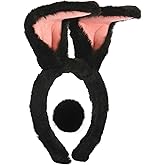 Olivemont Easter bunny ears headband for rabbit pretend play plush costume