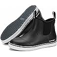 Women's Deck Boots Ankle Rain Boots Fishing Boots Rubber Waterproof Slip-Resistant Outdoor Work Shoes