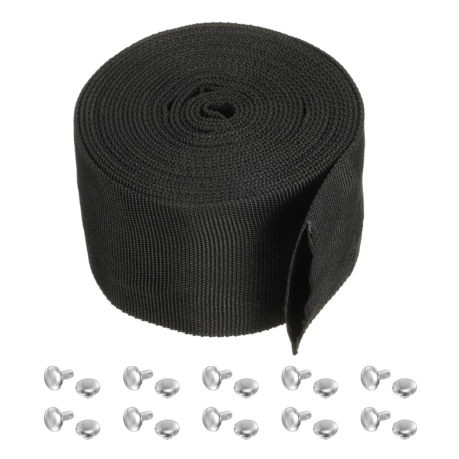 Photo 1 of PATIKIL 2.8" 16FT Protective Hose Sleeve with Snap Fastener, Polyester Fiber Cable Cover Sheath Protection for Welding Tig Torch Hydraulic Hose, Black