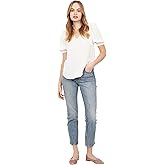 Joie Womens Karemele Short Sleeve Silk Top - 100% Silk Blouse for Everyday Wear