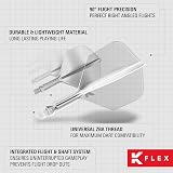 Target Darts K-Flex Integrated Flights & Shafts No.6 Clear Pack of 3 view 6
