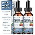 Magnesium Glycinate Liquid Drop - Triple Absorption Supplement to Support Nerves, Night, Heart, Muscles Metabolism* -Sugar-Free with Potassium, L-Theanine, Sea Moss Vitamin B,C,D3, K2-2