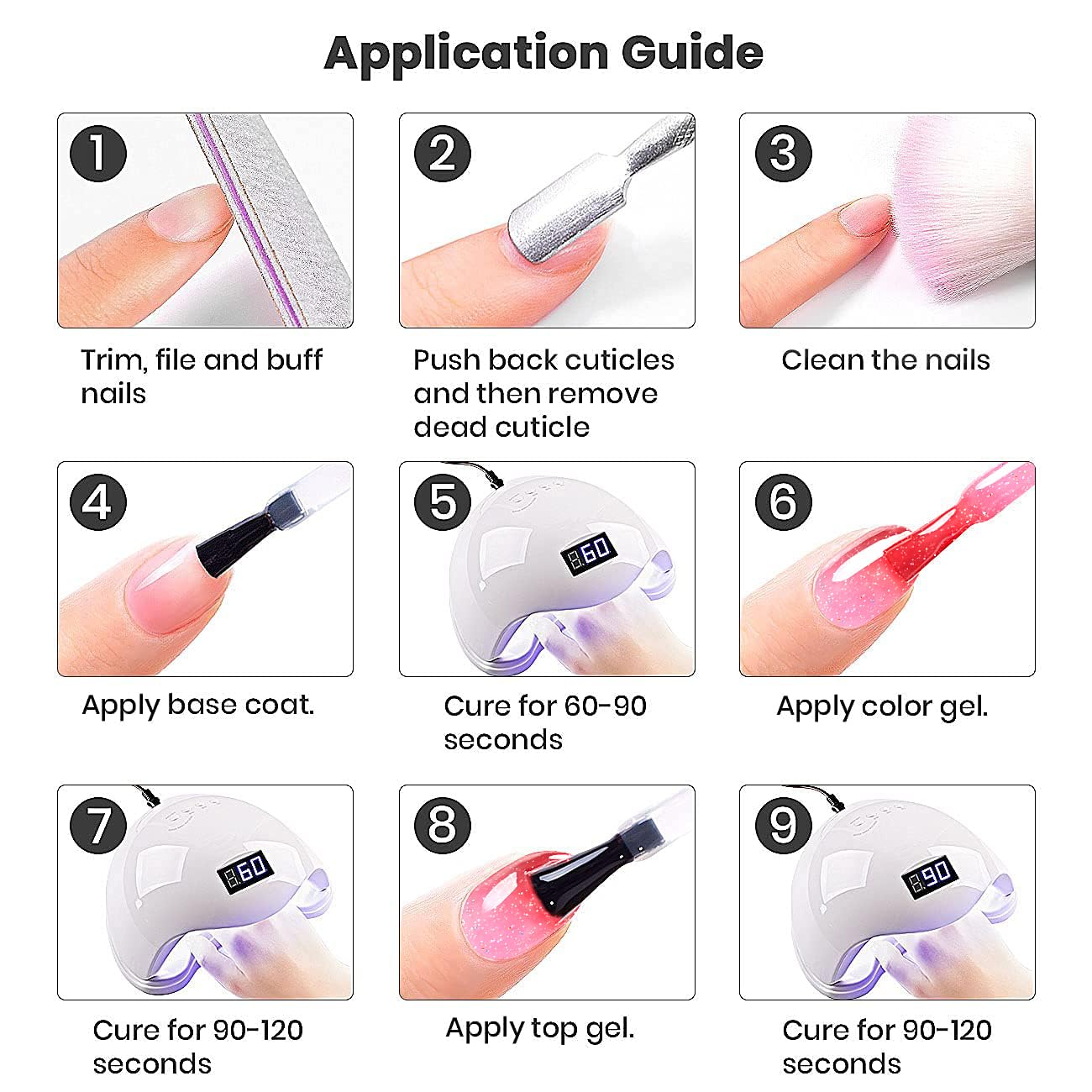 RARJSM Color Changing Gel Nail Polish 15ML Pink to Red Iridescent Glitter Temperature Change Gel Polish Soak off UV Thermal Gel Nail Polish for Nail Art Manicure DIY Salon at Home - Image 7