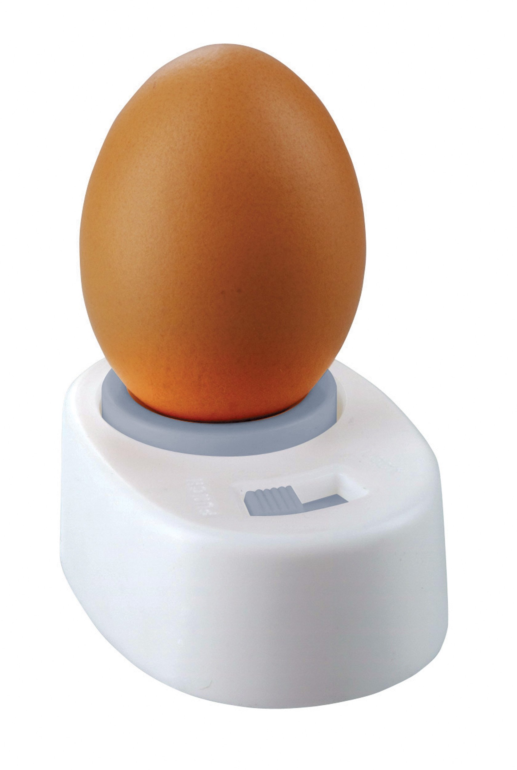 KitchenCraft Egg Pricker with Built-in Safety Lock, Plastic, White, 5.5 x 7.5 x 3 cm