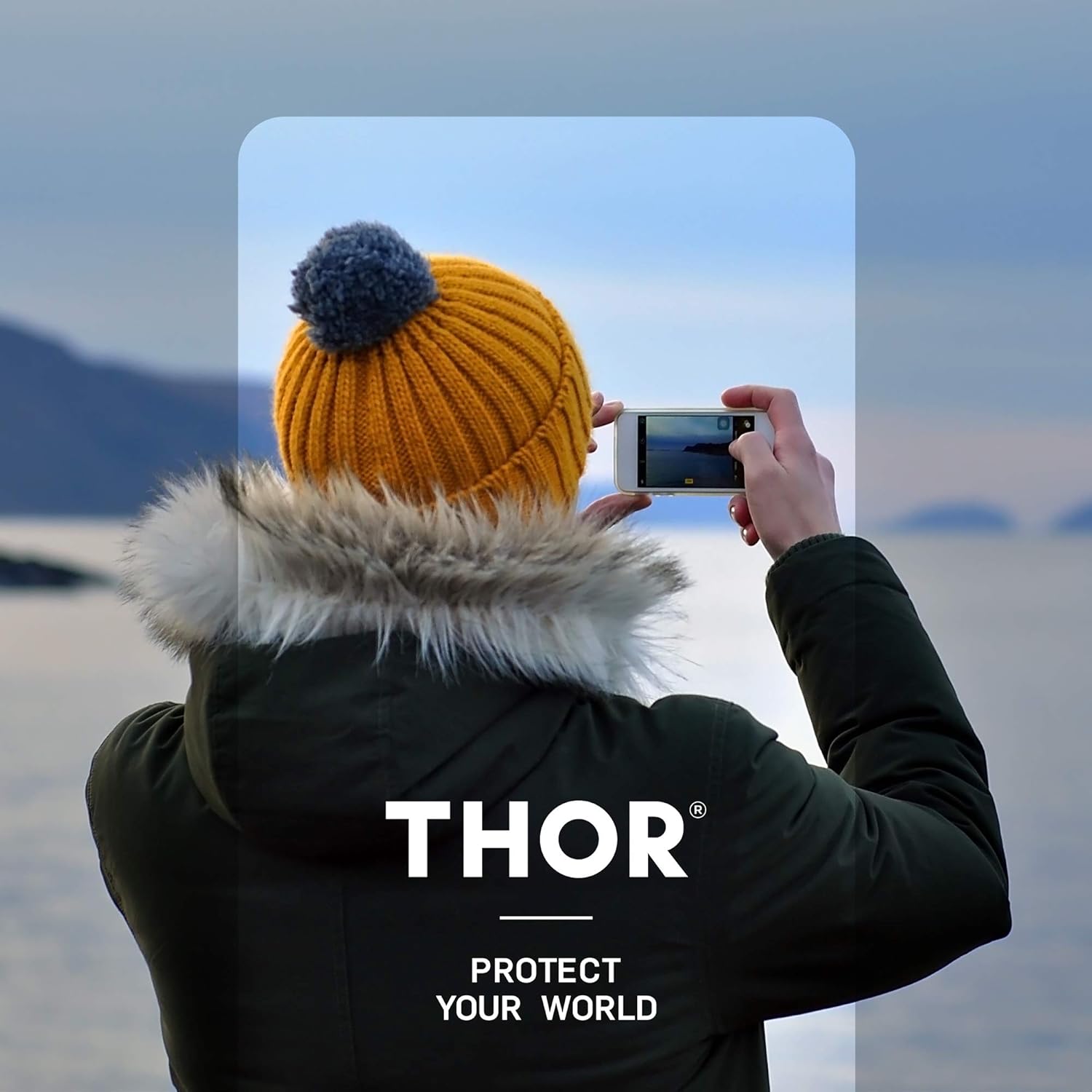 Thor Premium Case Fit Tempered Glass Screen Protector and Applicator Compatible with iPhone XS Max - Clear
