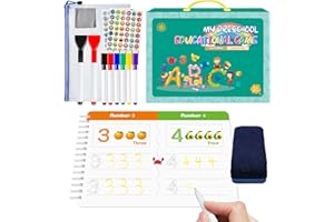 BIOTTRO Handwriting Practice Book for Kids, Preschool Toddler Learning Activities 40 Pages Pre K Workbooks Kindergarten Educational Toys Number Letter Tracing for 3 4 5 Years Old Boys Girls