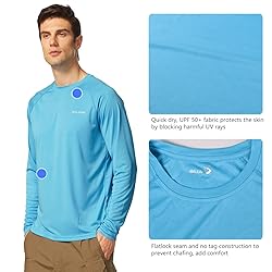 baleaf Men's Sun Protection Shirts UV SPF T-Shirts