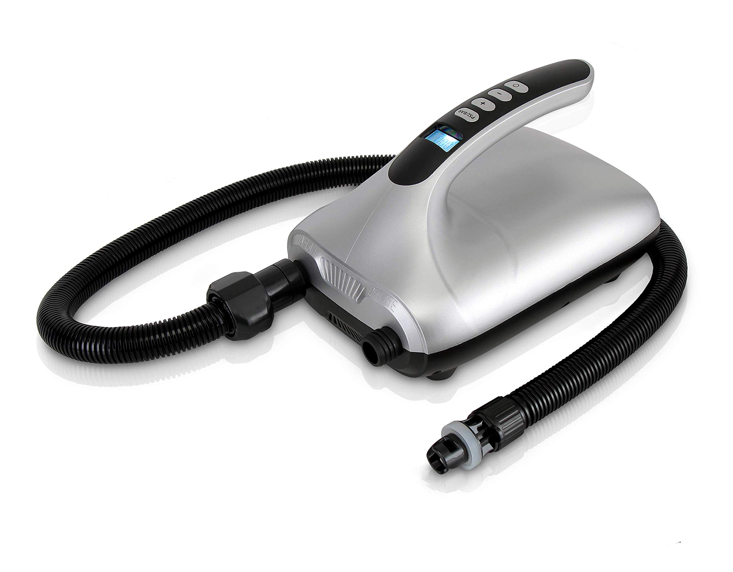 Digital Electric Air Pump Compressor 110W 12 Volt Quick Air Inflator / Deflator w/ LCD, 020