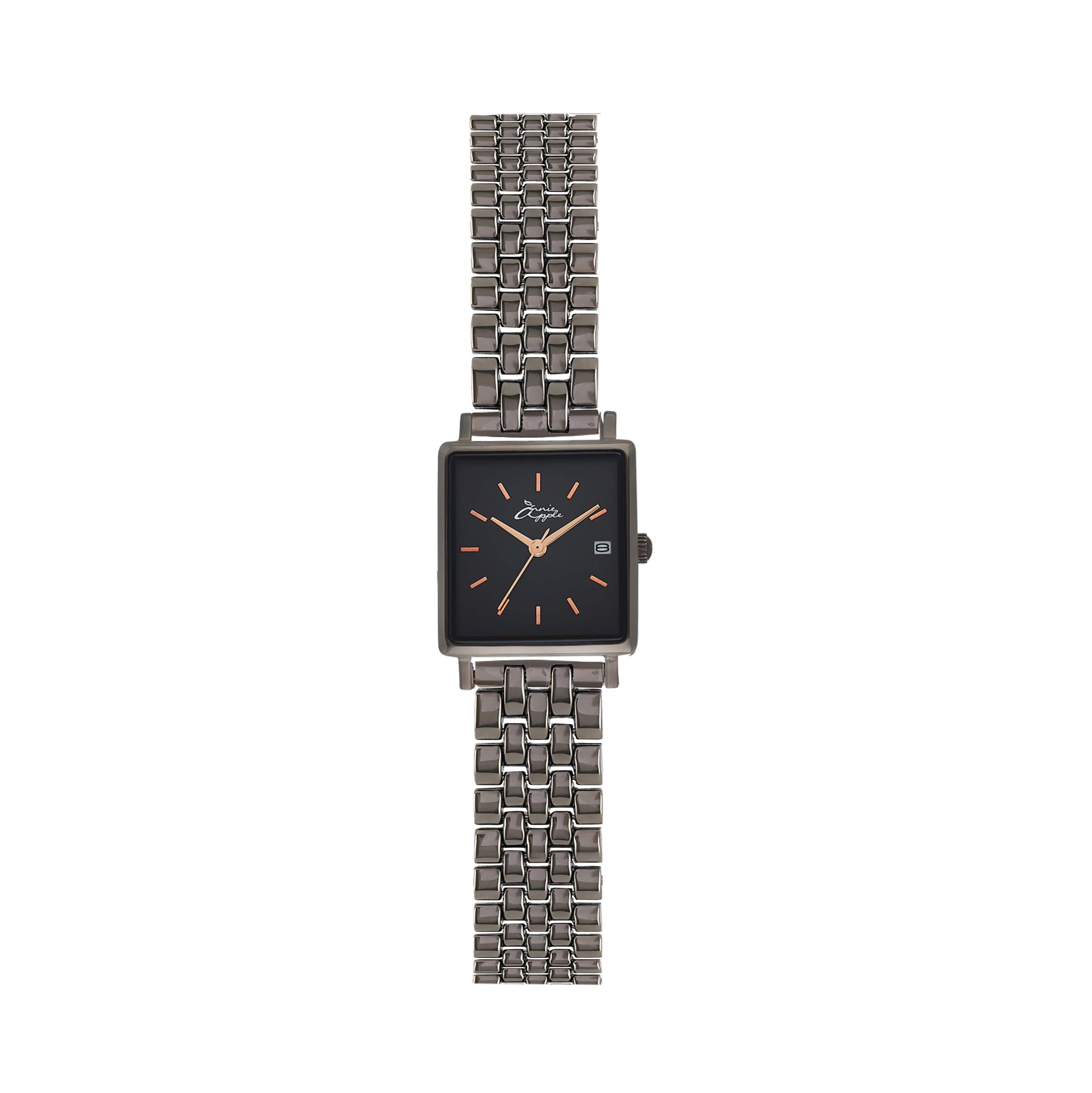 Annie Apple Quaintrelle Square Rose Gold/Gunmetal Link 22 * 24mm