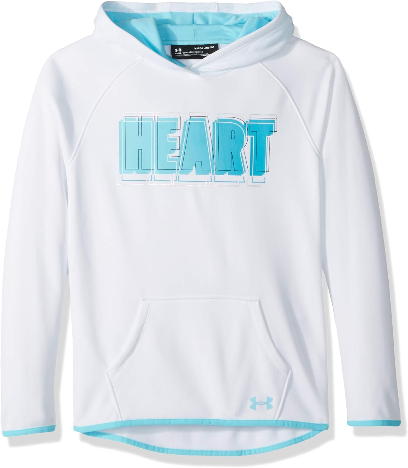 Under Armour Girls Armourfleece Hoody Heart Verbiage: Clothing