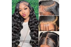 AKONSOUL 26 Inch Body Wave Lace Front Wigs Human Hair Pre Plucked 180% Density 13x6 HD Transparent Frontal Wigs Human Hair with Baby Hair 12A Glueless Wigs Human Hair for Black Women