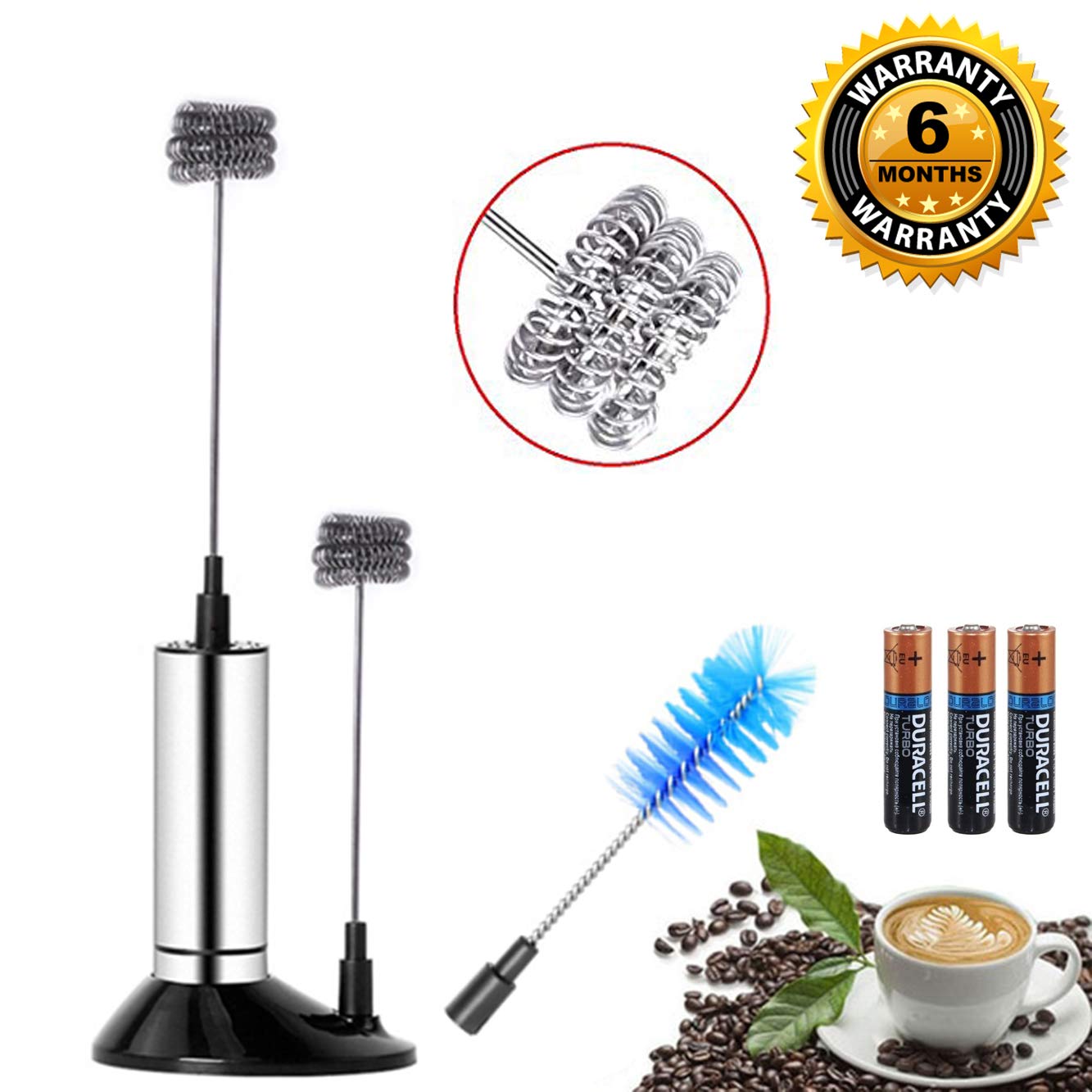 Buy amiciCare Food Grade Steel Milk Frother Triple Spring with Extra