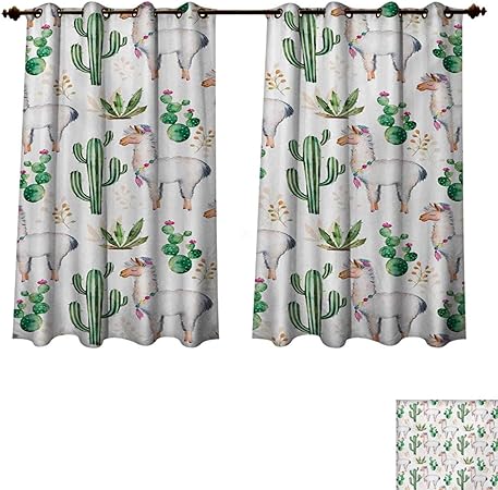 Cactus Blackout Thermal Backed Curtains For Living Room Hot South