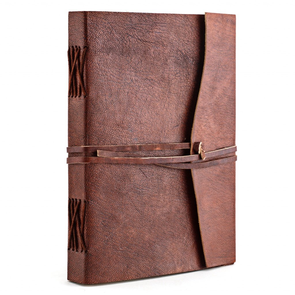 A.P. Donovan - Handmade natural leather Diary in vintage Brown - Notebook DIN A5