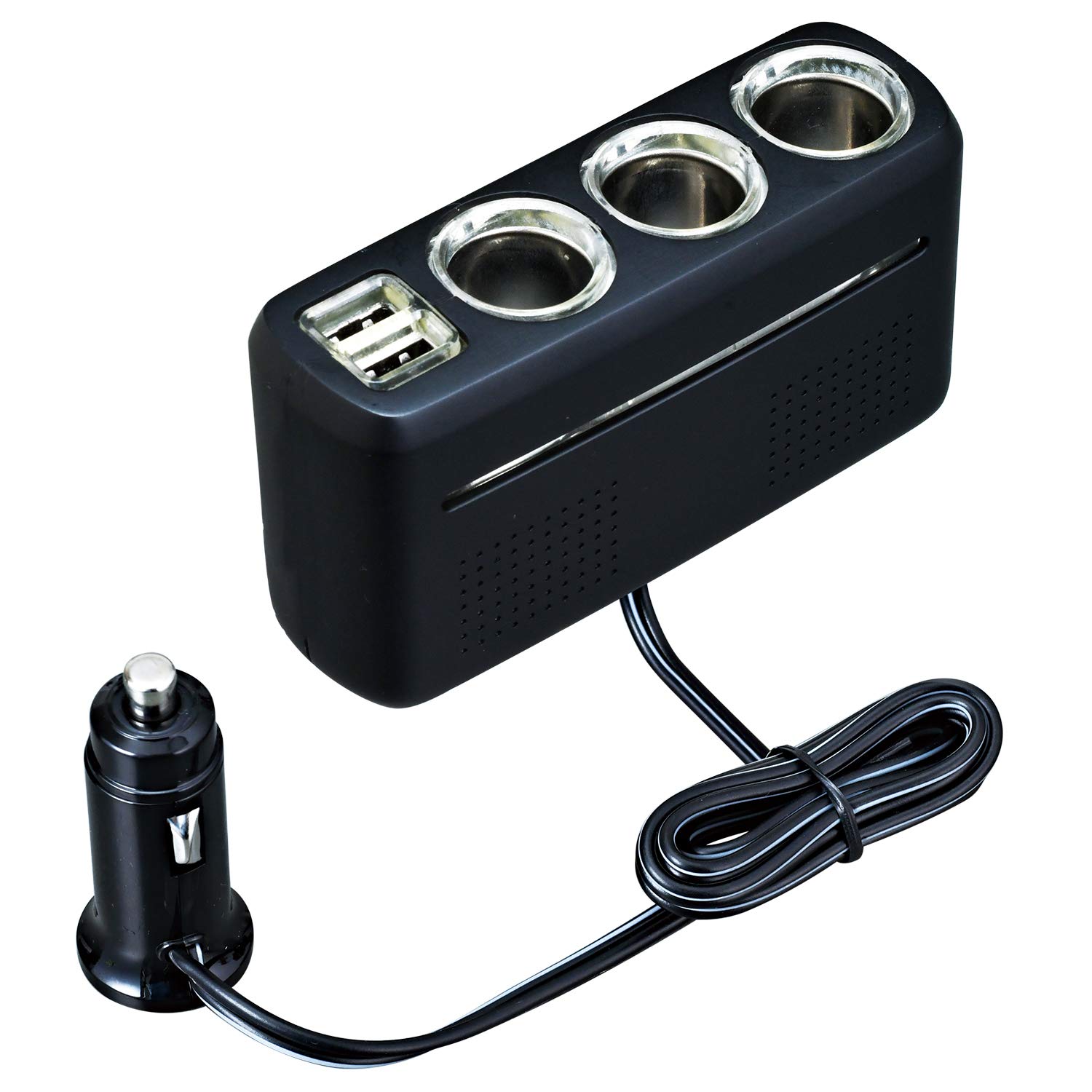 セイワ DC/DCコンバーター 24V車専用 12V出力 USBポート 2口 12Vソケット穴 3連の商品画像