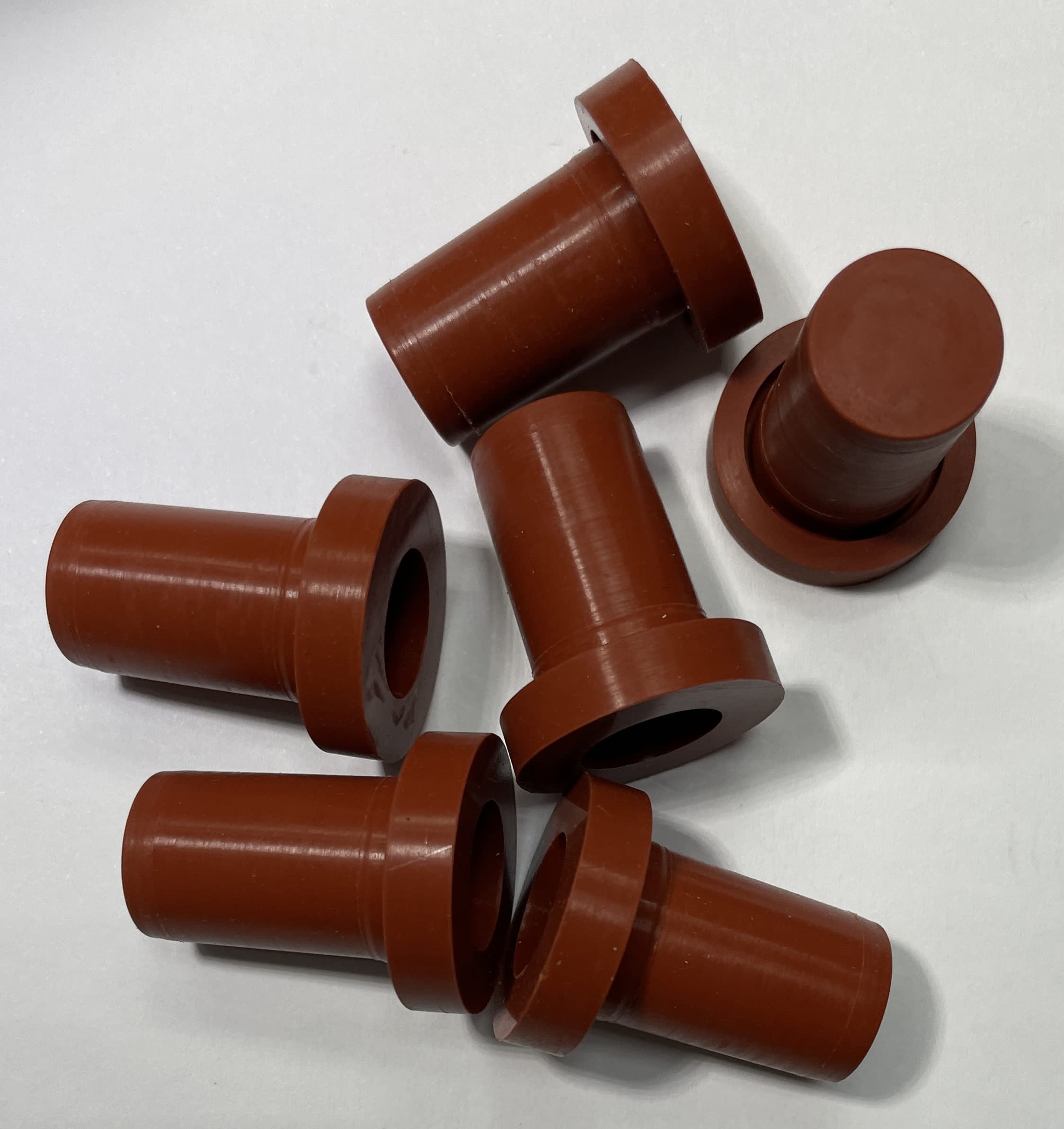 dexierp Protection Force Flanged Tapered insert Cap and Plug For 16-17mm 41/64"-43/64" ID Hole Of Tube Bottle Openning (Pack of 8) Reusable Rubber