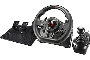 Subsonic Superdrive GS650X racing wheel with manual shifter, 3 pedals, and paddle shifters for Xbox Serie X/S, PS4, Xbox One 